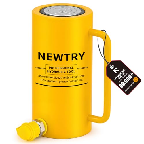 NEWTRY 30T Long Stroke Hydraulic Ram Jack, 6" Porta Power with Auto Retract - size: 30T