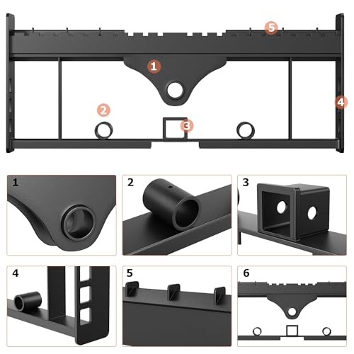 Garvee 42" Fork Blades Skid Steer Pallet Fork Frame Attachment with - size: 42" Forks