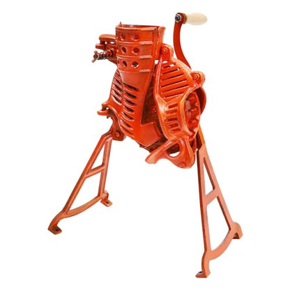 Manual Corn Thresher,Hand Corn Sheller with Wooden Handle Cast Heavy Duty Iron Corn Shelling Machine for Small Farm and Household Usage (Orange)