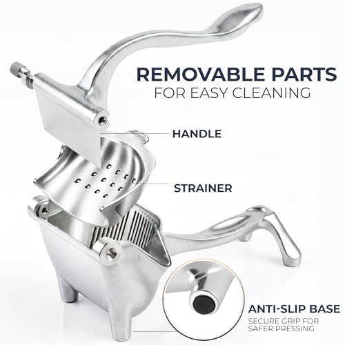 Zulay Kitchen Manual Fruit Juicer - color: Silver