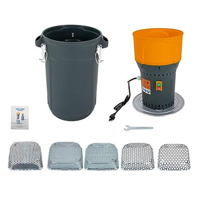 Electric Corn Grinder Mill 110V 1000W 19000RPM Automatic Agricultural Feed Grain Mill, Dust-free Dry Cereals Wheat Grinder Flour Mill with 5 Sieves, 6.6Gal Detachable Bucket for Home Farm - size: 1000W, 5 Sieves, w/ 25L(6.6Gal)Bucket