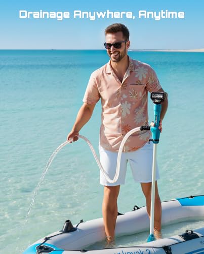 SEESII Cordless Stick Water Pump, 2.2" Slim Head, Water & Diesel Transfer - color: Sapphire Blue