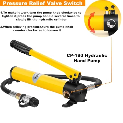 10 Ton CP-180 Hydraulic Pump Hand Operated Pump Manual Lifting Pump - size: 10T CP-180 Pump