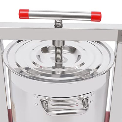 Large Fruit Honey Presser Extractor, Fruit Wine Press Making Manual Juice Maker, Cider, Wine, Grape, Apple Press Extractor for Wine and Juice Making - style: 13.3L