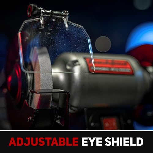 BUCKTOOL 6" 1/3HP Low Speed Bench Grinder,High Precision Wobble Free Wheels - style: 6" Low Speed