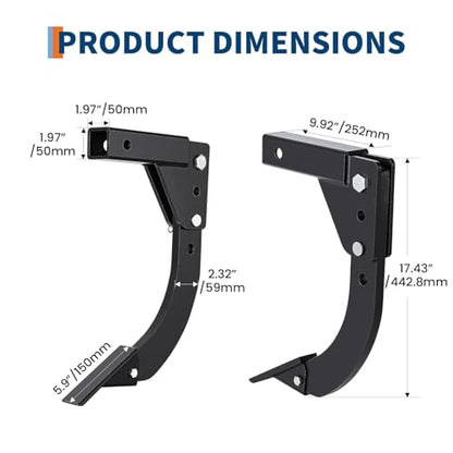 Heavy-Duty Hitch-Mounted Trencher Cutter/Subsoiler Attachment - Fits 2" Receiver ATV/UTV & Compact Tractors - Adjustable Depth - Replaceable Plow Teeth - Rust-Resistant