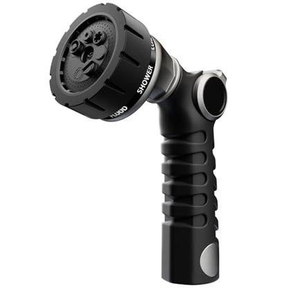 RESTMO Heavy Duty Hose Nozzle, Metal Garden Water Hose Sprayer - color: Silver
