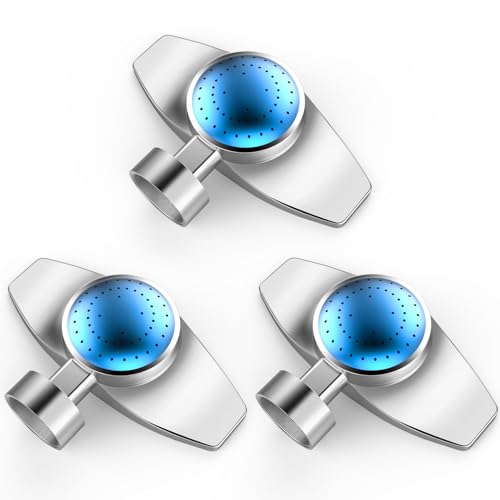 3Pack 360° Metal Spot Sprinklers for Lawn Garden Yard 30FT Blue | Durable Outdoor Metal Build, Gentle Water Flow, Water-Efficient Long-Distance Irrigation, Perfect for Yards and Landscapes - color: Blue