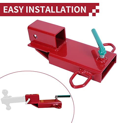 ECOTRIC Clamp On Forklift Trailer Hitch Pallet Fork Towing Hitch 3000 LBS | Capacity 2" Receiver Attachment Adapter Insert