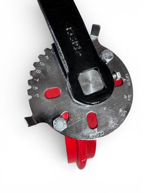 8" Butterfly Valve, Wafer, 200 Psi, Ductile Iron Body, Square Stem 7/8", Red - size: 8 Inch