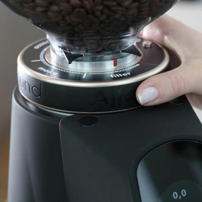 AllGround All Purpose Home Coffee Grinder - Residential Grinder - Made in Italy - By Fiorenzato (Black/w Rose Gold) - color: Black /w Rose Gold
