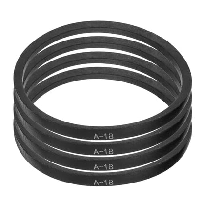uxcell 4pcs A18 or 4L200 Classic Wrapped Rubber V-Belt, 18"(457mm) Inside Circumference, A Profile V Belt - size: A18