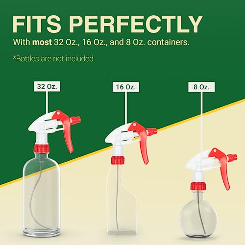 Heluva Green Spray Bottle Nozzle Replacement Tops, Red 6 Pack - color: Red, size: 6 Pack
