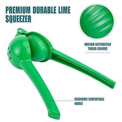 Y-ME Manual Juicer Citrus Lemon Squeezer, Fruit Juicer Lime Press Metal, Professional Hand Juicer Kitchen Tool（Lime) - color: Green