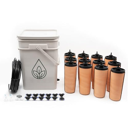 Thirsty Earth: CottaCup Automatic Olla Watering System for Your Garden (12 Cup Kit) - size: 12 Cup Kit