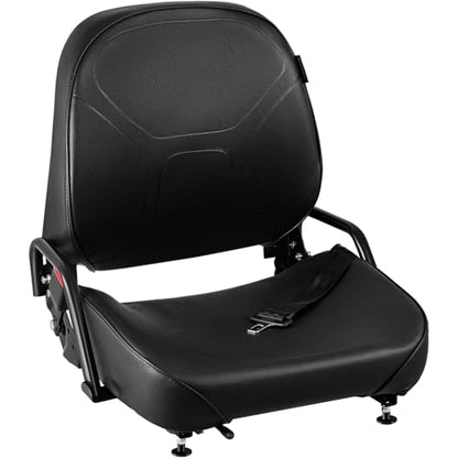 Universal Forklift Seat, Go-kart Seat, Curved Back, Retractable Safety Belt