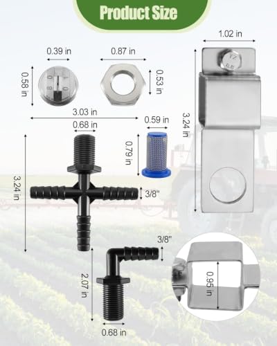 Spray Boom Repair Kit with 8001-VS Spray Tips, 3/8" Nozzle BodiesElbows