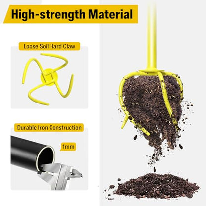 Gardening Hand Tiller, Manual Twist Tiller, Claw Cultivator Tiller