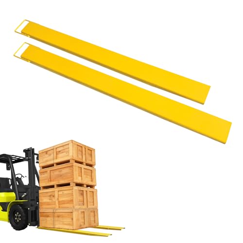 Heavy Duty Carbon Steel Pallet Fork Extensions – 5000 lbs Capacity, 1 Pair – Forklift & Skid Steer Attachment – Robust Material Handling – 96inch