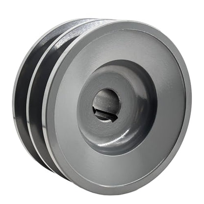 2BK40-3/4 Double Groove Pulley,v Belt Pulley 3/4 inch bore 3.95" OD,Motor Pulley Cast Iron for A AX B BX 4L 5L V-Belts,2BK40X3/4 Pulley