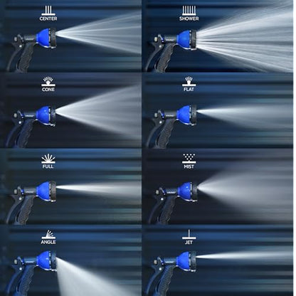 VIKING Garden Hose Nozzle with 8 Spray Patterns for Washing Cars - style: 8 Pattern Hand Control