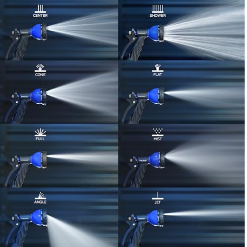 VIKING Garden Hose Nozzle with 8 Spray Patterns for Washing Cars - style: 8 Pattern Hand Control