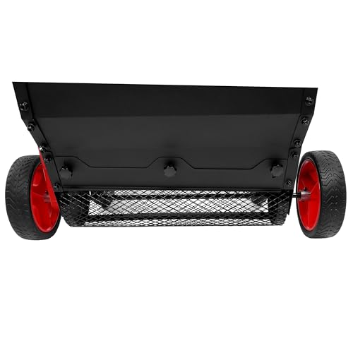 ALMULOO Compost Spreader Lawn Drop Spreader, Topdresser, Garden Tool Cart