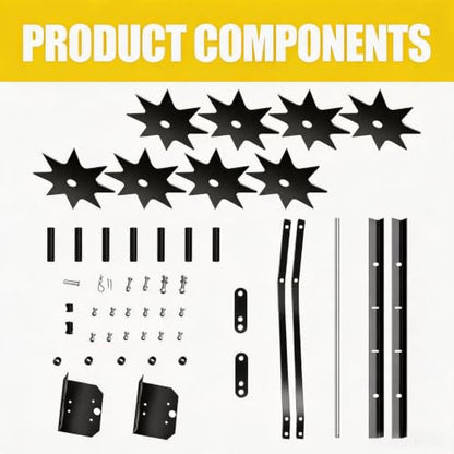 400 LBS 31 Inch Heavy Duty Lawn Aerator Tool with Star Shape Steel Tines