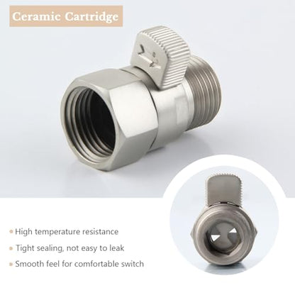 APLusee Shower Head Flow Restrictor for Bathroom Shower, Brushed Nickel - color: Brushed Nickel
