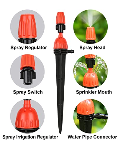 25pcs 1/4" Drip Irrigation Emitters for Garden Drip Irrigation System - size: 25pcs Misting+Spraying Drippers