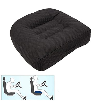 Srutirbo Car Booster Seat Cushion Heightening Height Boost Mat, Breathable Mesh Portable Car Seat Pad Angle Lift Seat for Car, Office,Home (Pure Black) - color: Pure Black