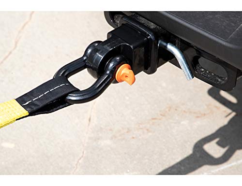 Buyers Products 1804040 3 Inch Hitch Receiver Anchor Shackle, Up to 18,000 lb Straight Line Pull Recovery Tow Point, Removable Threaded Pin Shackle, Black Powder Coat - size: 3 Inch