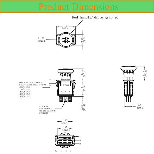 JEENDA PTO Switch 504-01421 589887201 539101768 for Craftsman DX260 DX272 LZ6127 7230 MZT 61 MZ 6128 28ZT PZT 4822 6128 PZ 5426 7234 Husqvarna AYP 539131627-8 Terminals