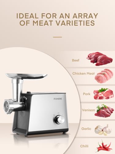 FOHERE Electric Meat Grinder for Home Use 3200W Max Heavy duty