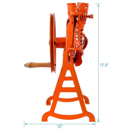 Manual Heavy Duty Corn Sheller with Stand and Flywheel, Steel Construction, Corn Thresher Corn Remover Tools, Labor-Saving Design