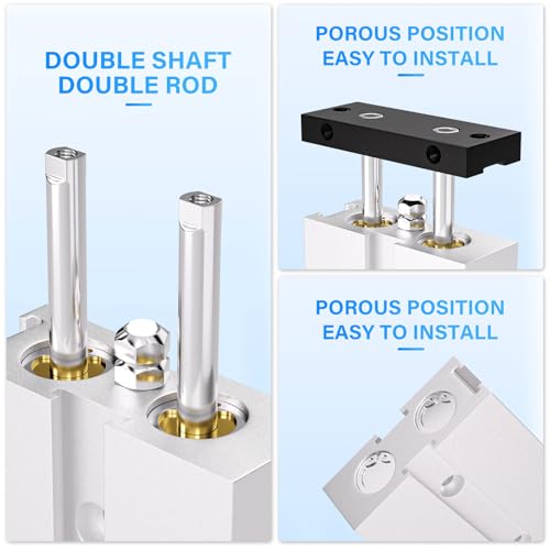 TAILONZ TN10-75 10mm x 75mm Double-Rod Cylinder - size: Bore:10mm Stroke:75MM