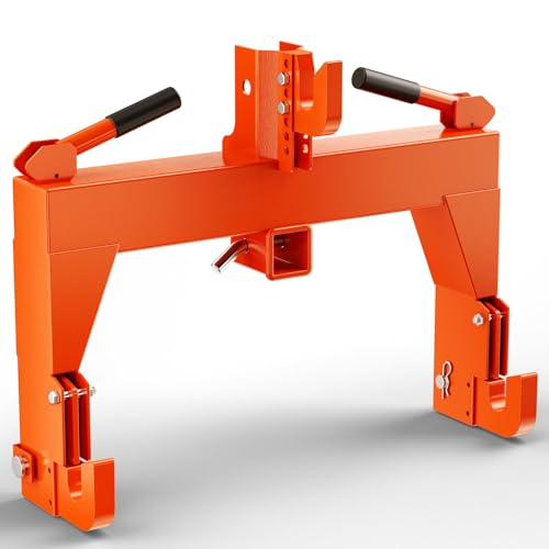PeakPursuit 3000LBS 3 Point Quick Hitch, Orange - color: Orange