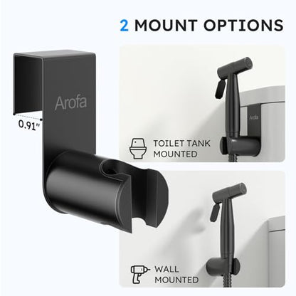 Arofa Black Handheld Bidet Sprayer, Bidet Attachment for Toilet, 3 Pack - color: Black, size: 3 Pack