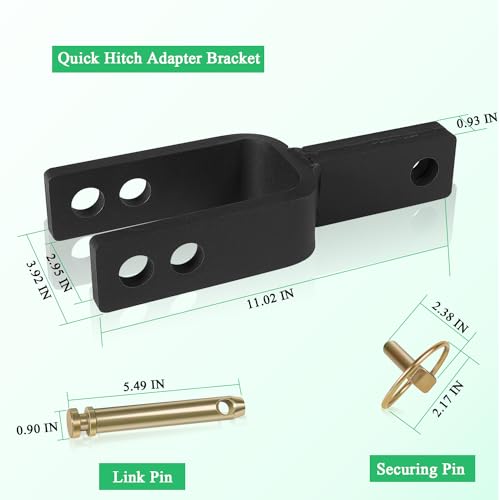 Versatile Quick Hitch Adapter Used to Adjust Top Link Bracket Movements Fits for Category 1 3-Point Quick Hitch Tractors Made of Integral Casting
