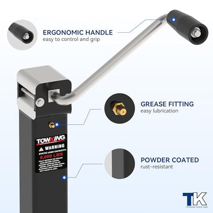 8000LBS Square Trailer Jack, 15" Lift, Heavy Duty Weld On Jack