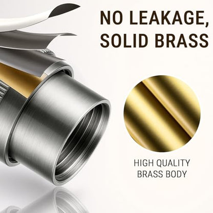 G-Promise Metal Shower Head Shut Off Valve, Flow Control Valve - color: Brushed Nickel