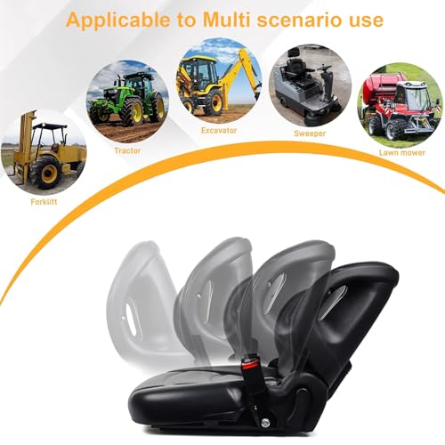 Universal Forklift Seat W/Switch, Replacement Lawn Mower Tractor Seat