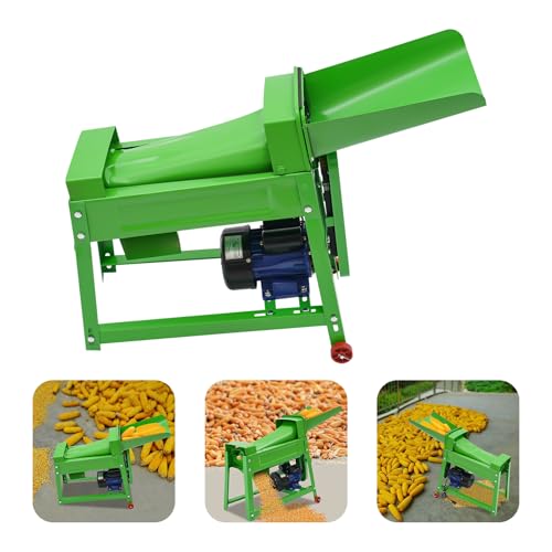 110V 480W Automatic Electric Dry Corn Thresher Sheller Threshing Machine - color: Green