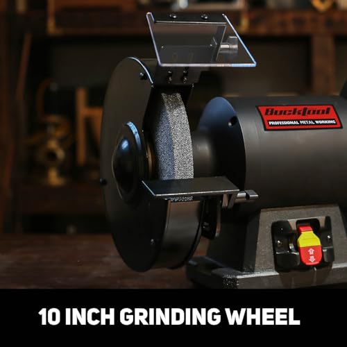 BUCKTOOL 10" 1.5HP Low Speed Bench Grinder,High Precision Wobble Free Wheel - style: 10" Low Speed Pro