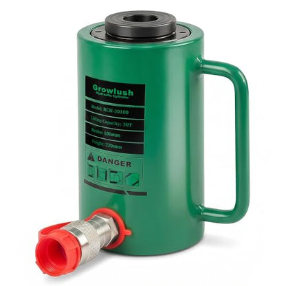 30T Hollow Hydraulic Cylinder Jack 4"(100mm) Stroke Hydraulic Ram - size: RCH-30100