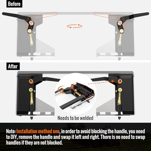 Universal Skid Steer Quick Attach Conversion Attach Adapter Latch Box