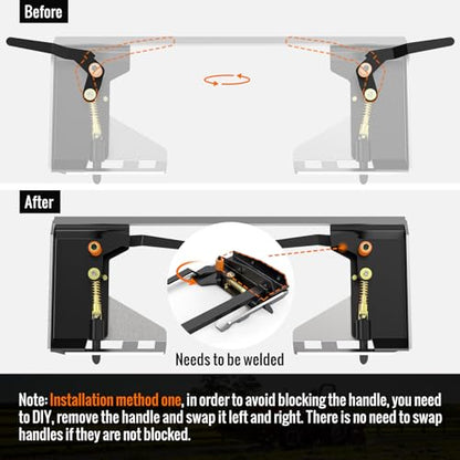 Universal Skid Steer Quick Attach Conversion Attach Adapter Latch Box