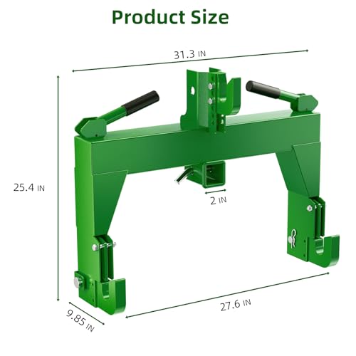 PeakPursuit 3000LBS 3 Point Quick Hitch,Green - color: Green