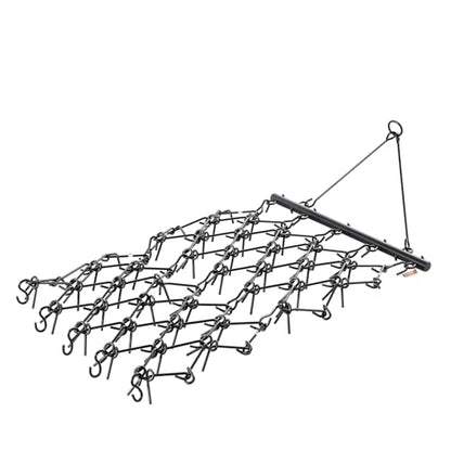 VEVOR Drag Harrow 4 ft x 4 ft Durable Chain Harrow with 69 Sharp Teeth - size: 4 x 4 ft