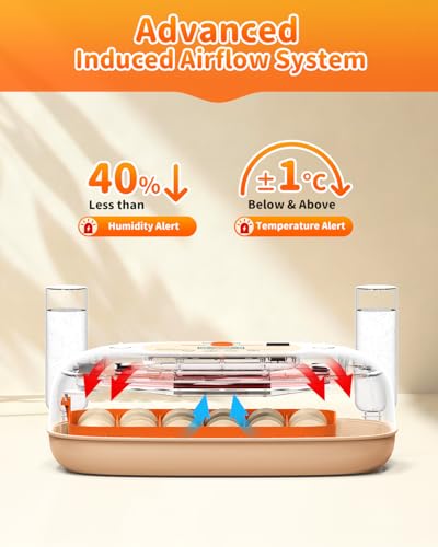 24 Egg Incubator with Automatic Turner Poultry Hatcher - color: Orange